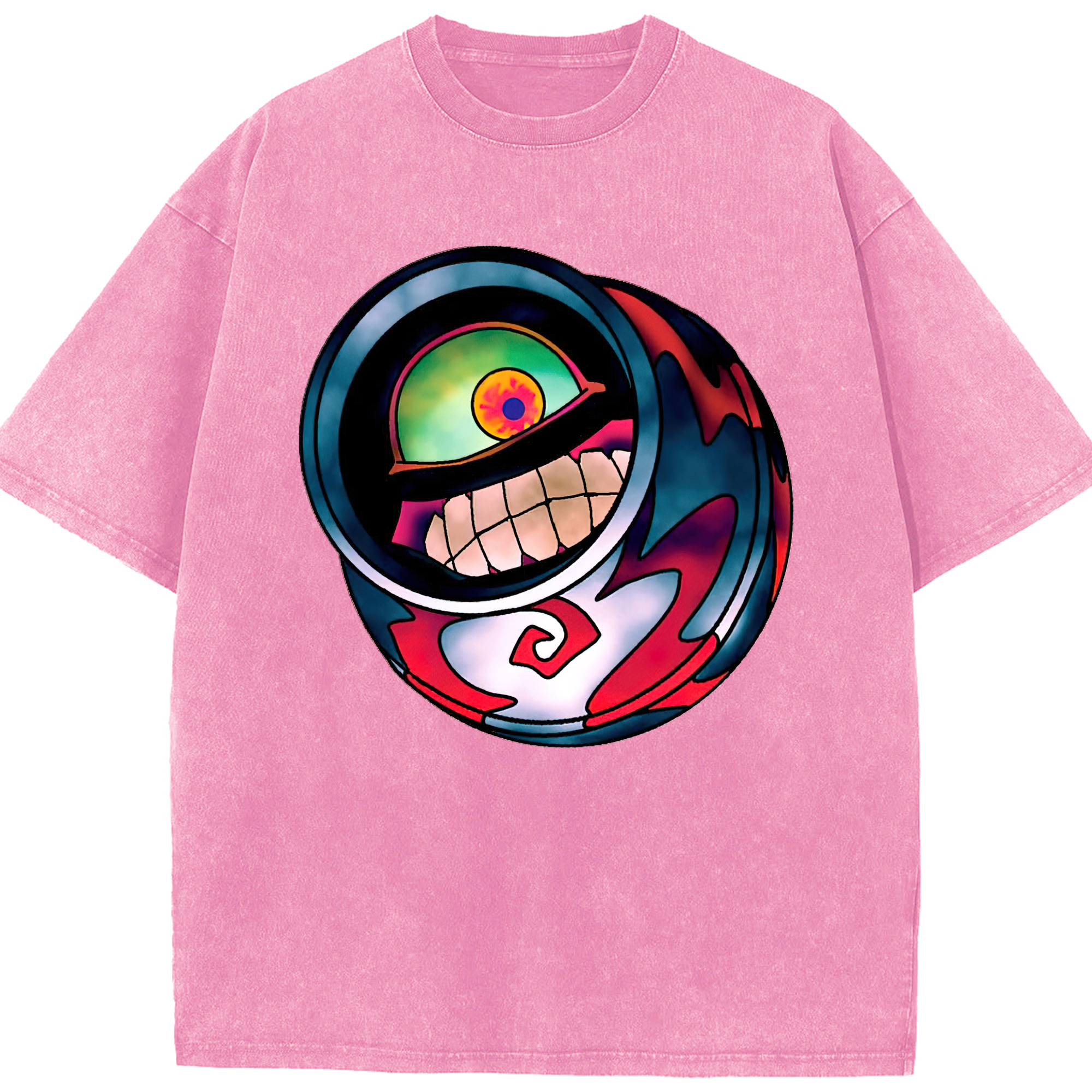 （画像用） 遊☆戯☆王 Yu-Gi-Oh! 綿100% ヴィンテージ風 半袖Tシャツ（フロントプリント）